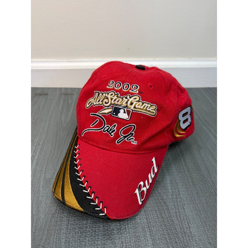 Winners Circle Dale Earnhardt Jr Hat Y2K Red 2002 MLB All Star Game Bud NASCAR